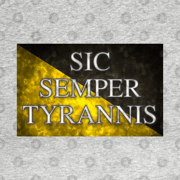 Sic Semper Tyrannis - Anarcho Capitalism Flag by SolarCross